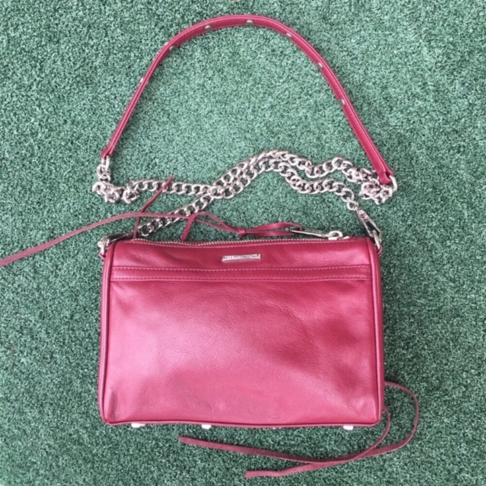 New Rebecca Minkoff Mini Mac Crossbody Bag Wine - Picture 11 of 12